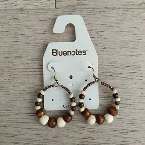 Bluenotes Wooden Beaded Dangling Fashion Earrings